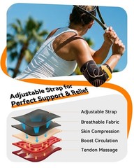 Adjustable Copper Elbow Compression Sleeve – Medical-Grade Support for Tendoniti