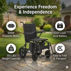 Quelith 500W All Terrain Foldable Electric Wheelchairs Power Wheelchair Hot