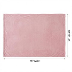 EverSnug Travel Blanket and Pillow – Adult size (65″ x 40″), Light Pink