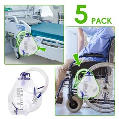 Catheter Bags for Men 2000ml Urinary Drainage Bag Urine Bags with Anti-Reflux…