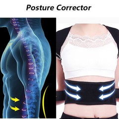 US Men Adjustable Shoulder Brace Posture Corrector Belt Posture Low Back Support