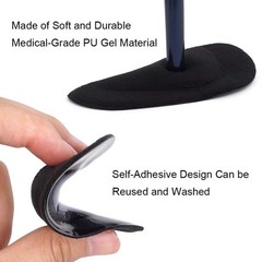 Dr. Foot’s Arch Support Shoe Insoles for Flat 3 Count (Pack of 1), Black