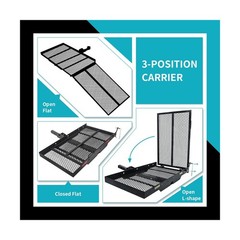 New Mobility Carrier Ramp Hitch Mounted 46.2 x 26.8 x 38.7 500 lbs for Wheelc…