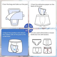 Deodorizing Incontinence Pads for Men,Professional Urine Shields Daytime&Over…