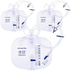 4000ml Urinary Drainage Bag, 3 Pack Catheter Bags for Women and Men, Professi…