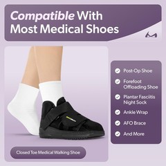 Walking Boot Sock Liners – (1 Pair) Replacement Medical Tube Socks for Under …