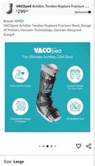 VACOped Achilles Walking Boot + EvenUp Bundle – Size Large – $200 OBO