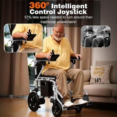 Electric Wheelchairs Adults Foldable Power Wheelchairs 15 Miles Long Travel