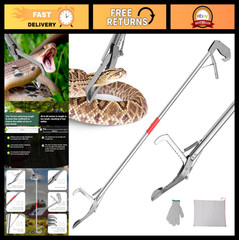 Extra Long 78″ Folding Snake Grabber Tool – Stainless Steel, Corrosion Resistant
