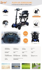 4-Wheel Remote Control Foldable Electric Mobility Scooter for Senior 10Mile 4Mph