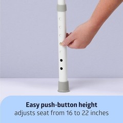 3-in-1 Commode Toilet Seat Adjustable Height Folding Steel Frame Bedside Aid New