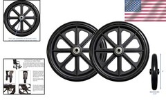 High-Quality 8″ Caster Wheel with Solid Rubber Tire for Wheelchairs & Rollators