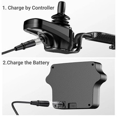 Upgraded 100% Carbon Electric Wheelchair, 22lb Intelligent Power Wheelchair
