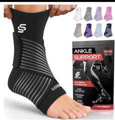 Sleeve Star Ankle Support Sprained Ankle Planter Fasciitis Large Black Sealed