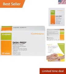 50 Count Skin-Prep Protective Wipes – Enhance Adhesion, Minimize Skin Trauma