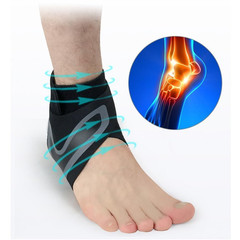 Copper Ankle Support Brace Compression Sleeve Socks Elastic Foot Pain Relief