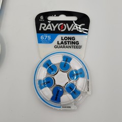 30 (5 Packs of 6) Rayovac 675-6 1.45V Hearing Aid Batteries EXP August 2025