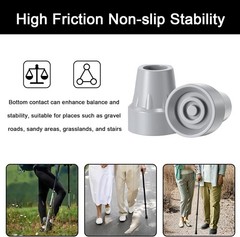 4 Pack Replacement Rubber Cane Tips 3/4 Inch Heavy Duty Rubber Crutch Tips No…