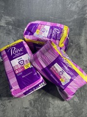 Poise Fresh Protection Pads Size 5 Maximum Long 64 Count Lot of 3 Incontinence
