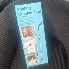 Foldable 360° Rotating Reacher Grabber Black Silver Blue Aluminum Plastic