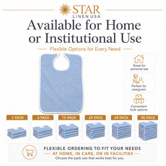 Adult Bibs For Eating, Washable Reusable Clothing Protector Adjustable Closure