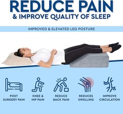 Memory Foam Leg Rest Pillow for Blood Circulation, Foot/Ankle Swelling & Injury