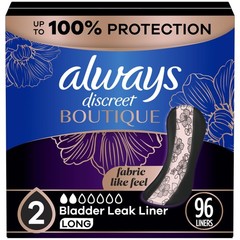 Always Discreet Incontinence Panty Liners Size 2 96 Count 3 Packs