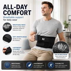 XL Adjuststable Back Brace Men Women Lumbar Support Belt 7 Flexible Support Bars