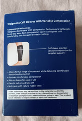 Walgreens Calf Sleeves Variable Compression S/M Moderate Support Left or Right