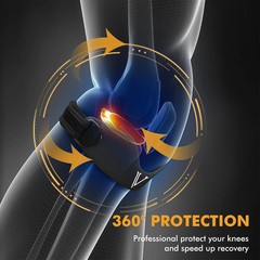 Silicone Patellar Tendon Support Strap 2-Pack, Knee Brace for Women Men