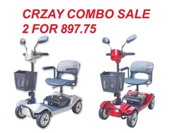 Crazy Sale 2PC Electric 300lbs Mobility Scooters Adult 4 Wheels Outdoor Driving