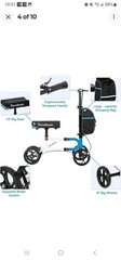 BlessReach Steerable Knee Scooter for Adults, Foldable w/ Dual Brake, Various