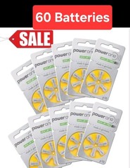 Box of Power One Hearing Aid Batteries size 10 (p10) Pack of 60 POST AUS