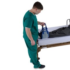 Patient Aid Transfer Sling – Moving Assist Hoist Gait Belt Medium, Blue-grey