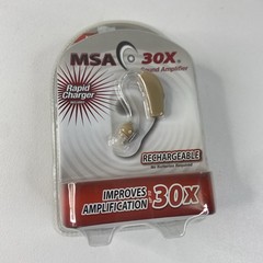 MSA 30X Sound Amplifier Rechargeable Silicone Ear Buds As Seen on TV NEW SEALED