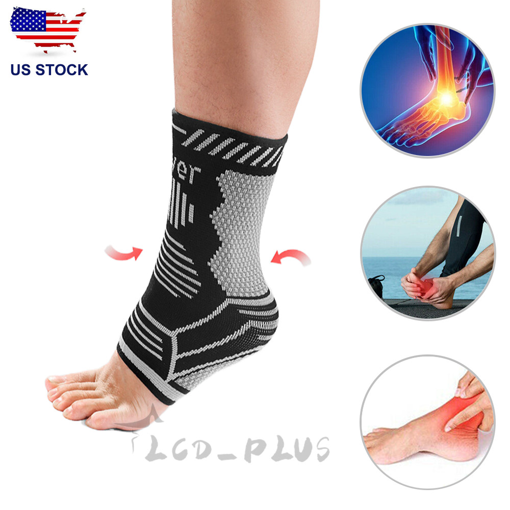 Ankle Brace Support Compression Sleeve Plantar Fasciitis Pain Relief Foot Wrap