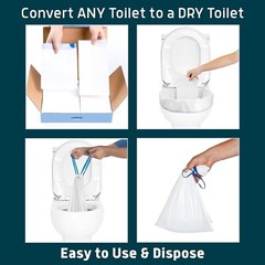 Toilet Bowl Liners with Super Absorbent Pads – Value Pack 50 Count Universal …