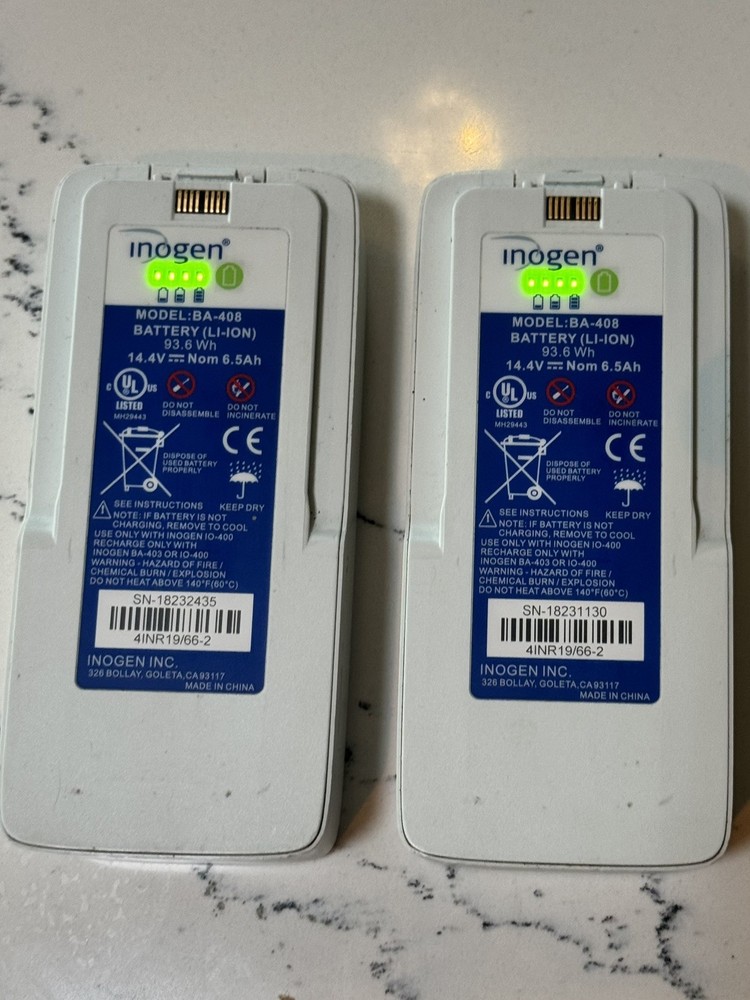 (2 units) G4 Inogen BA-408 Double Extended Battery Only – Inogen G4 or Rove 4