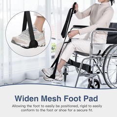 Multi-Loop Leg Lifter Strap 42 in Rigid Hand Strap Padded Foot Loop with 3 Hand