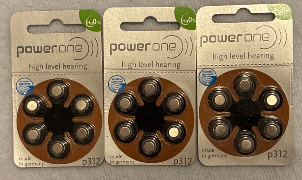 Lot of 18 Power One p312 Hearing Aid Battery, EXP 4/23 FREE SHIPPING 1.45V