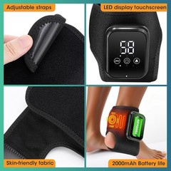 Pair Cordless Foot Ankle Massager Pain Relief with 3 Heat & 3 Vibration Modes