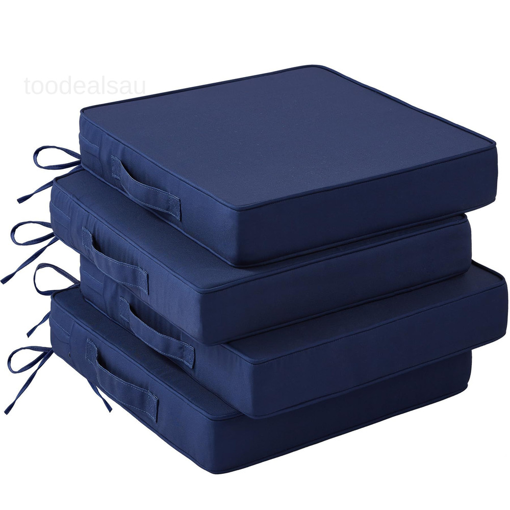 Patio Chair Cushions, 19″ x x 3″ Outdoor 19*19+3″, Navy Blue