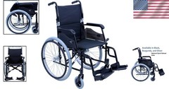 Karman 24 lbs Ultra Lightweight Black Wheelchair – Portable Comfort On-the-Go