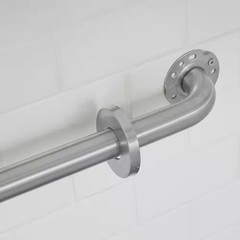 18 In. Grab Bar Combo in Brushed Stainless Steel (3-Pack)