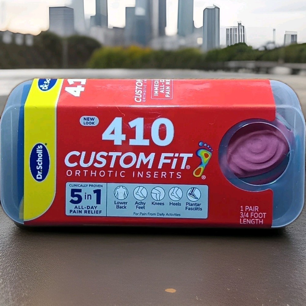 DR. SCHOLL’S CUSTOM FIT CF410 ORTHOTIC SHOE INSERTS 5-IN-1 ALL DAY PAIN RELIEF!!