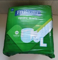 Adult Diapers, Extra Heavy Absorbency, L (Waist Size 44in-56in), 20 Count, Op…