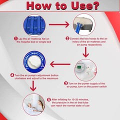 Alternating Pressure Air Mattress Topper with Pump for Hospital Bed Anti Bedsore
