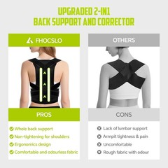 Shoulder & Full Back Brace Posture Corrector for Women/Men for Back Pain Relief