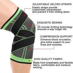 3D Weaving Knee Sleeve Compression Brace Adjustable Straps Sport Running Gym New