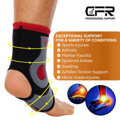 Ankle Arch Support Sleeve Brace Foot Pain Relief Compression Plantar Fasciitis